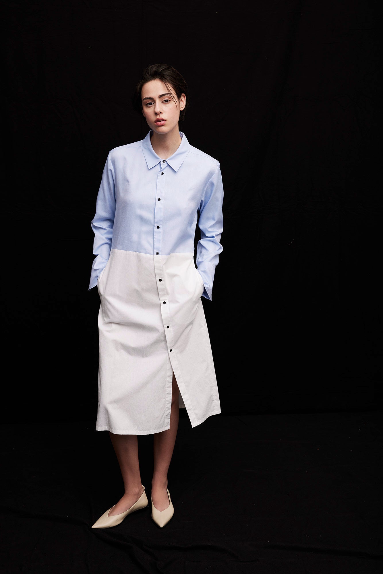 CHLOÉ Shirt Dress Blue/White