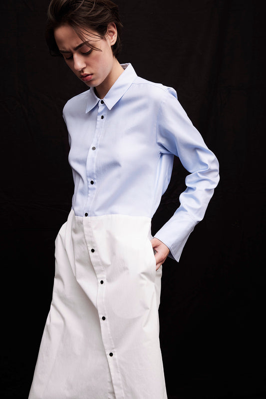 CHLOÉ Shirt Dress Blue/White